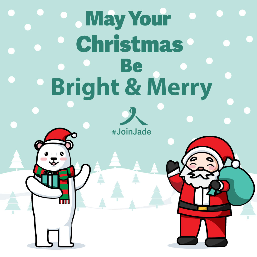 Christmas post with Santa and polar bear