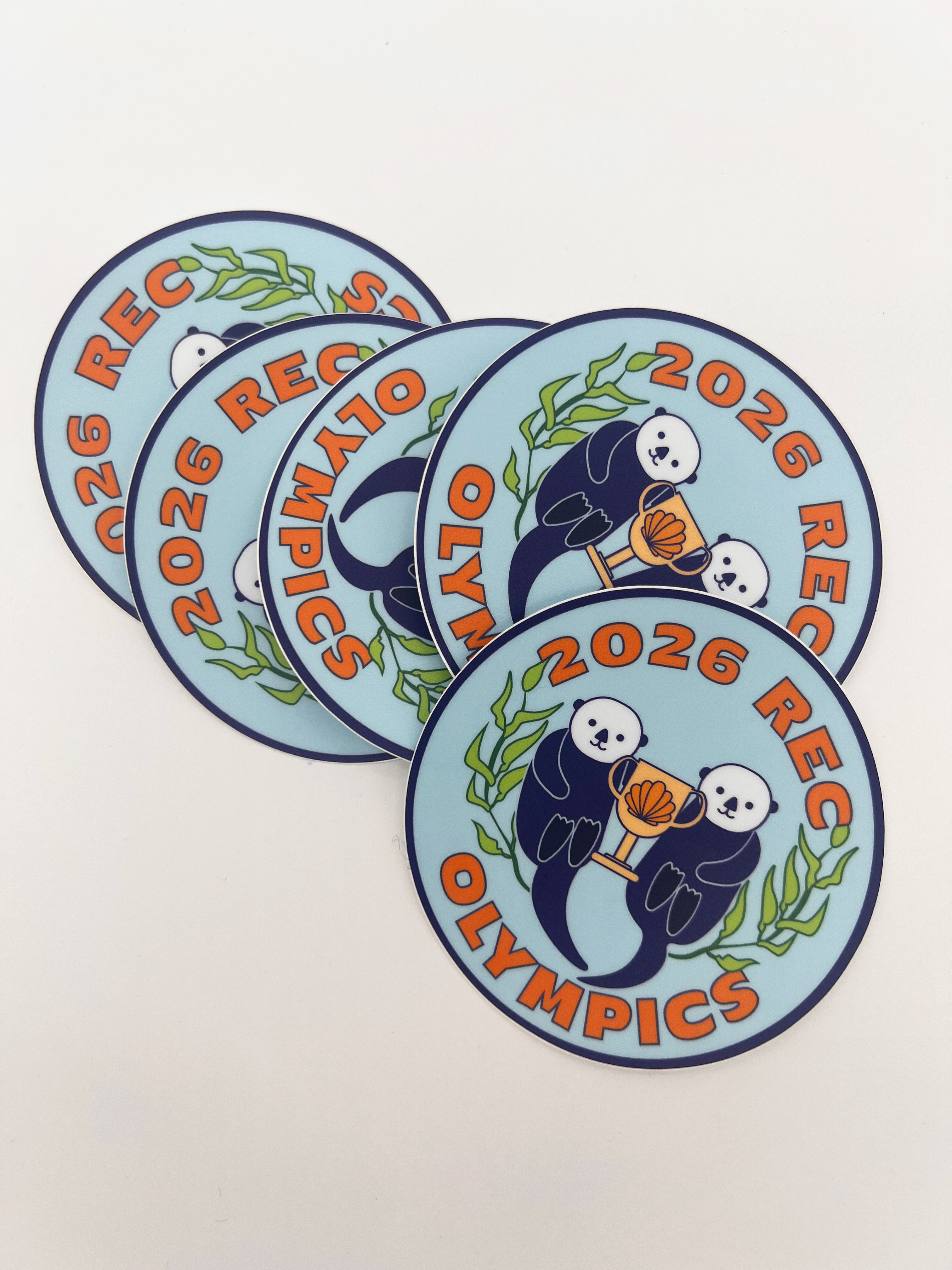 Printed Recreation Olympics stickers