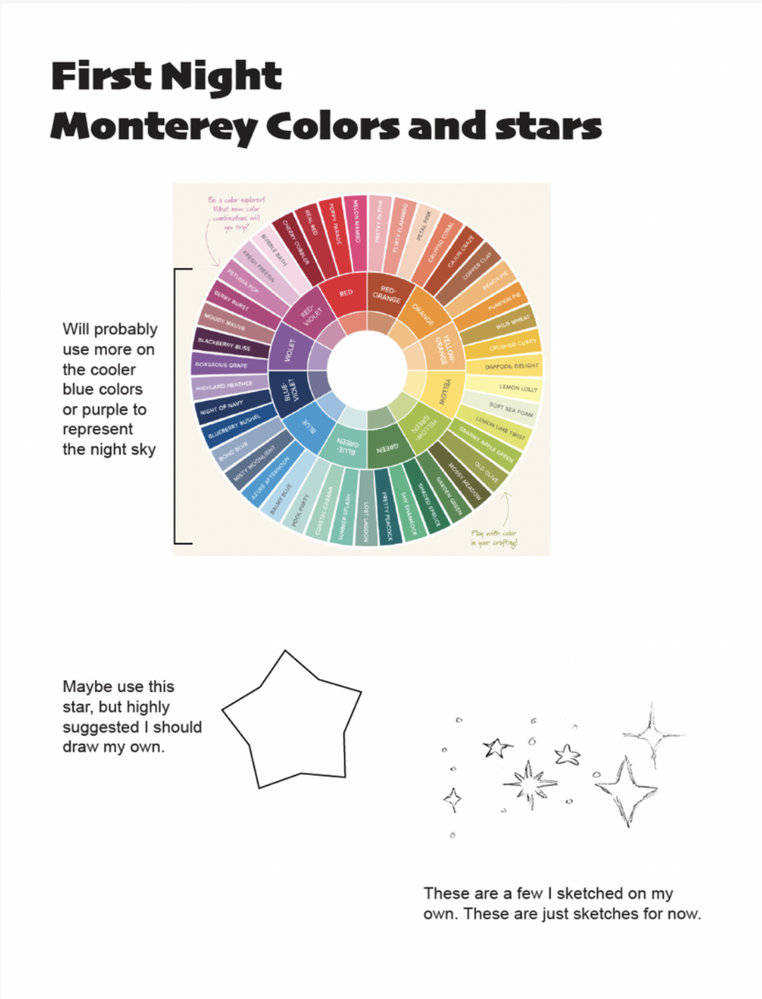 First Night Monterey color and star research