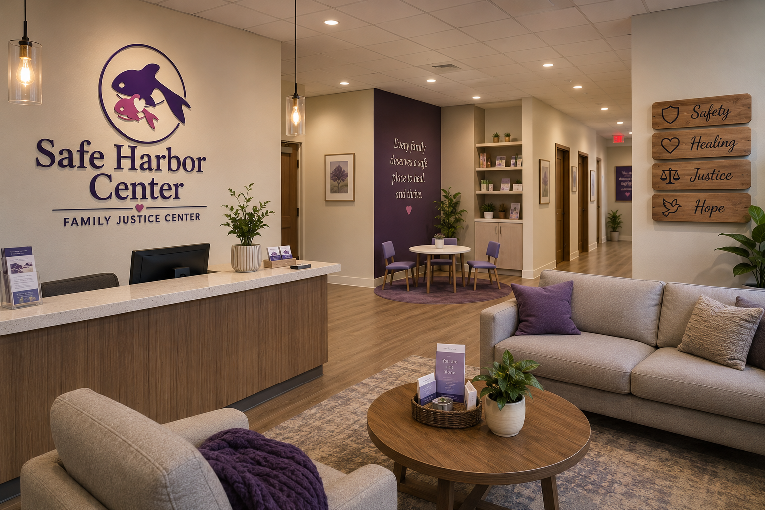 Safe Harbor Center lobby mockup