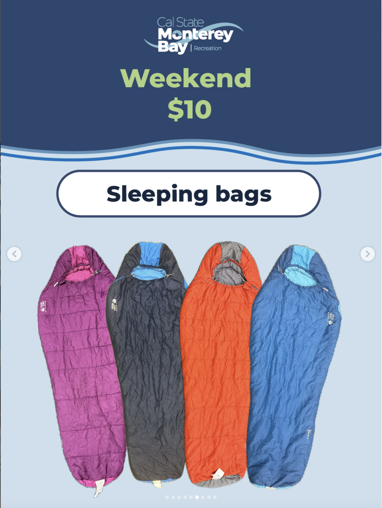 Sleeping bag pricing